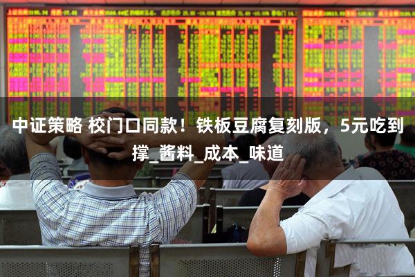 中证策略 校门口同款！铁板豆腐复刻版，5元吃到撑_酱料_成本_味道