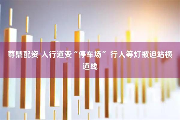 尊鼎配资 人行道变“停车场” 行人等灯被迫站横道线